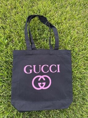 Classic Black Canvas Tote Bag